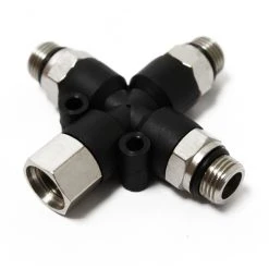 WILTEC Airbrush Adaptateur Distributeur 1 X 9,51 Mm (1/8") Filetage Femelle 3 X 9,51 Mm (1/8") Mâle