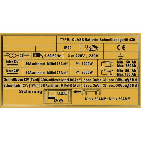 WILTEC Chargeur De Batterie 12V 24V Moto Voiture Auto Boost 430 Chargement Rapide Véhicule Chantier – Image 4