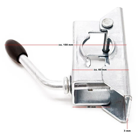 WILTEC Collier De Fixation Bride De Serrage Pour Roue Jockey 35mm Pour Remorque Voiture Caravane – Image 3