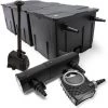 WILTEC Kit De Filtration Bassin Bio 90000l Stérilisateur UVC 36W 80W Pompe éco Fontaine