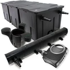 WILTEC Kit De Filtration Bassin Bio 90000l Stérilisateur UVC 72W 80W Pompe éco Ecumeur