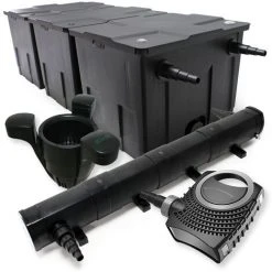 WILTEC Kit De Filtration Bassin Bio 90000l Stérilisateur UVC 72W 80W Pompe éco Ecumeur