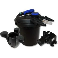 WILTEC Kit De Filtration à Pression Bio 6000l Stérilisateur UVC 11W Pompe De Bassin Ecumeur