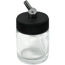 WILTEC Gobelet à Peinture Airbrush En Verre Avec Tube Plongeur 22 Cm³ Variante 2