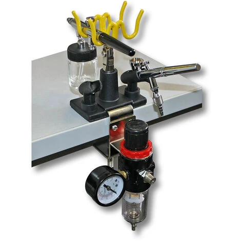 WILTEC Airbrush Support Pour Jusqu'à 4 Aérographes Et 1 Manométre – Image 2