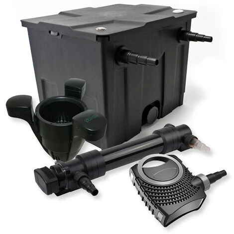 WILTEC SunSun Kit De Filtration De Bassin 12000l 36W UVC 6. Stérilisateur NEO8000 70W Pompe Skimmer