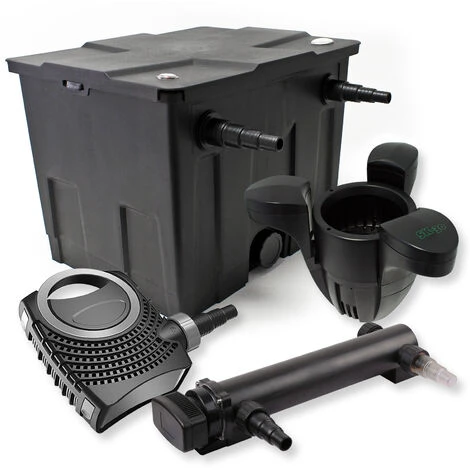 WILTEC SunSun Kit De Filtration De Bassin 12000l 24W UVC 3. Stérilisateur NEO7000 50W Pompe Et Skimmer
