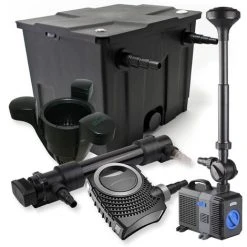 WILTEC SunSun Kit De Filtration De Bassin 12000l 36W UVC Stérilisateur 80W Pompe Fontaine Skimmer
