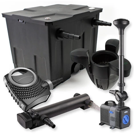 WILTEC SunSun Kit De Filtration De Bassin 12000l 24W UVC Stérilisateur NEO8000 70W Pompe Fontaine Skimmer