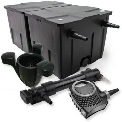 WILTEC SunSun Kit De Filtration De Bassin 60000l 36W UVC 6. Stérilisateur NEO8000 Pompe 70W Skimmer