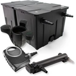 WILTEC SunSun Kit De Filtration De Bassin 60000l 24W UVC 3. Stérilisateur NEO8000 Pompe 70W Skimmer