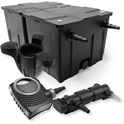 WILTEC SunSun Kit De Filtration De Bassin 60000l 18W UVC 6. Stérilisateur NEO8000 Pompe 70W Skimmer