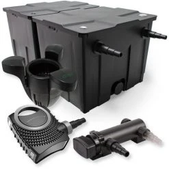 WILTEC SunSun Kit De Filtration De Bassin 60000l 18W UVC 3. Stérilisateur NEO8000 Pompe 70W Skimmer