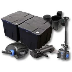 WILTEC SunSun Kit De Filtration De Bassin 60000l 18W UVC Stérilisateur NEO8000 70W Fontaine Skimmer
