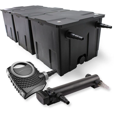 WILTEC SunSun Kit De Filtration De Bassin 90000l 24W UVC 3. Stérilisateur Et NEO7000 50W Pompe