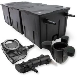 WILTEC SunSun Kit De Filtration De Bassin 90000l 24W UVC 6. Stérilisateur NEO8000 Pompe 70W Skimmer