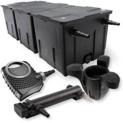 WILTEC SunSun Kit De Filtration De Bassin 90000l 24W UVC 3. Stérilisateur NEO8000 Pompe 70W Skimmer