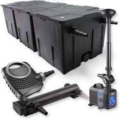 WILTEC SunSun Kit De Filtration De Bassin 90000l 24W UVC Stérilisateur NEO8000 Pompe 70W Fontaine