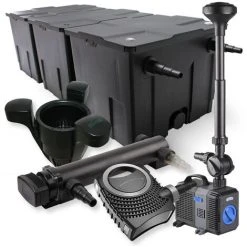 WILTEC SunSun Kit De Filtration De Bassin 90000l 36W UVC Stérilisateur 80W Pompe Fontaine Skimmer