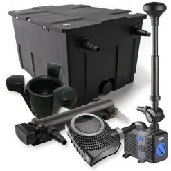 WILTEC SunSun Kit De Filtration De Bassin 60000l 36W UVC Stérilisateur NEO10000 80W Pompe Fontaine Skimmer