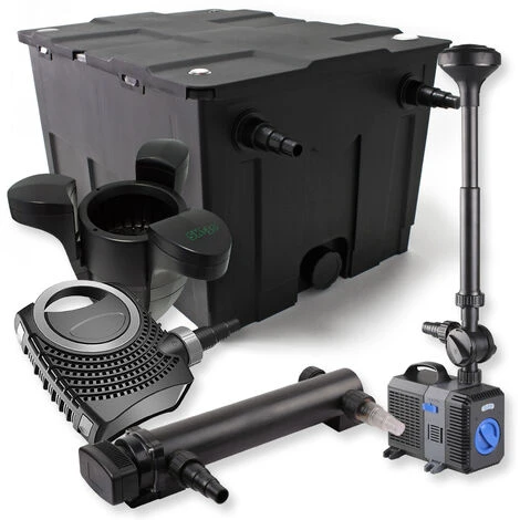 WILTEC SunSun Kit De Filtration De Bassin 60000l 24W UVC Stérilisateur NEO8000 70W Pompe Fontaine Skimmer