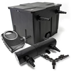 WILTEC Kit De Filtration De Bassin Pour 12000l 18W Stérilisateur NEO8000 Pompe 70W