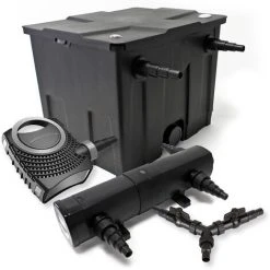 WILTEC Kit De Filtration De Bassin Pour 12000l 24W Stérilisateur NEO8000 Pompe 70W