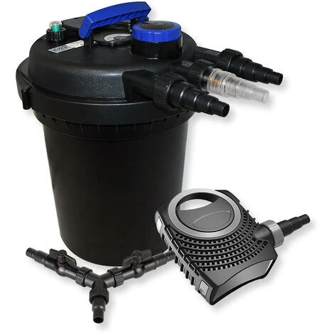 WILTEC SunSun Kit Filtration Bassin à Pression 10000l 11W UVC Stérilisateur NEO10000 80W Pompe