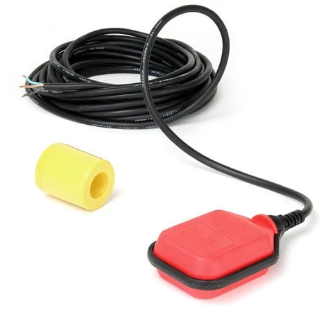 WILTEC 2m 250V 16A Flotteur Interrupteur Pour Pompe Immergée Rouge