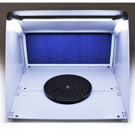 WILTEC Airbrush Cabine D’aspiration Illuminé Pour Airbrush 12 Volt 4m³/min – Image 3