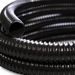 WILTEC Tuyau De Refoulement 0,5 M Flexible Spiralé 25 Mm (1") Noir Avec Spirale De Renforcement Bassin