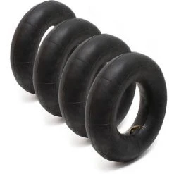 WILTEC Set 4 Chambre Air Petites Roues 3.50-4 TR87 Valve Pneu Brouette Diable E-scooter