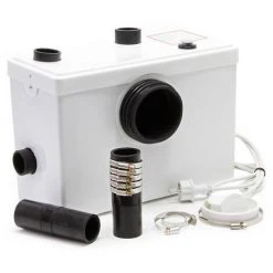 WilTec 3/1 Station De Relevage 600W Eaux Usées WC Eaux Chargées Pompage