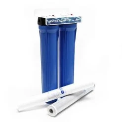 WILTEC NW-BRK02 2 Etapes Filtre à Eau 20Pouces - 508mm 5µ Filtre Sédiments Charbon Actif Bloc