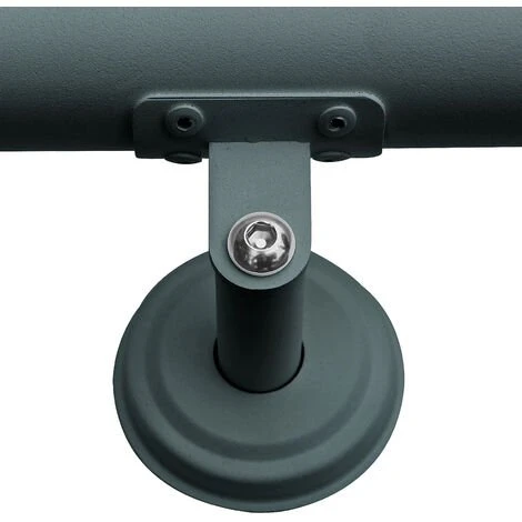 WILTEC Kit Main Courante Rambarde Support Mural 100cm Anthracite Escaliers Poignée – Image 5