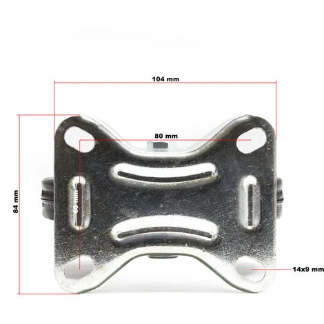 WILTEC Roulette Fixe Ø 125 Mm Roue Caoutchouc Jante Métal 100 Kg Transport Appareil Accessoire Meuble – Image 4