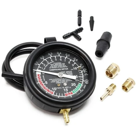 WILTEC Testeur à Vide Contrôle Pompe à Dépression Essence Carburant Automobile Véhicule Garage Manomètre – Image 5